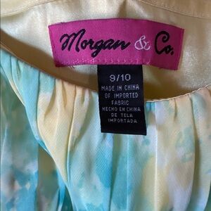 Morgan & Co. Blue and Yellow Mini Dress